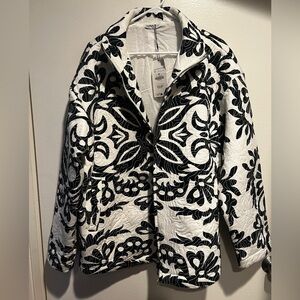 NWT Medium/Large Jacket with flower quilted detail Zara